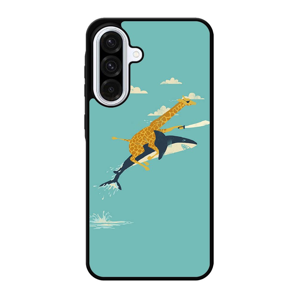 Black Friday offer Giraffe Riding Shark Samsung Galaxy A56 Case OV2544