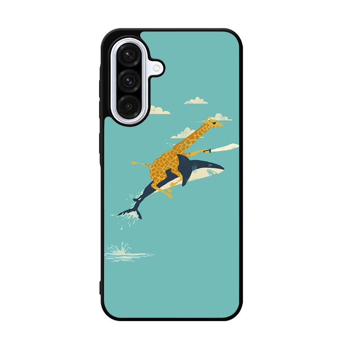 Black Friday offer Giraffe Riding Shark Samsung Galaxy A36 Case OV2544