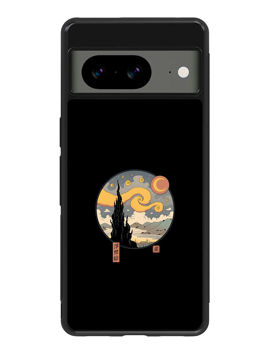 Starry Ukiyo Japanese Retro Google Pixel 8A Case QC10824