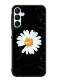 Black Marble Daisy Samsung Galaxy A35 5G Case OV10653