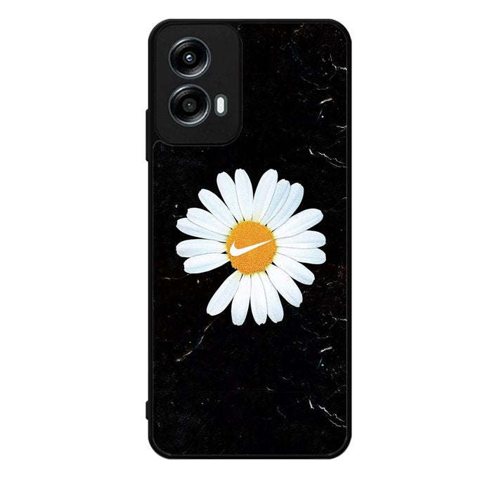Black Marble Daisy Motorola Moto G Play 2024 Case OV10653