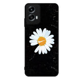 Black Marble Daisy Motorola Moto G Play 2024 Case OV10653