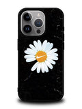 Black Marble Daisy iPhone 15 Pro Max Case OV10653