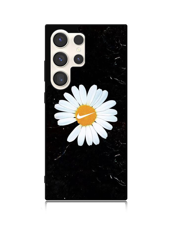 Black Marble Daisy Samsung Galaxy S25 Ultra 5G Case QC10653