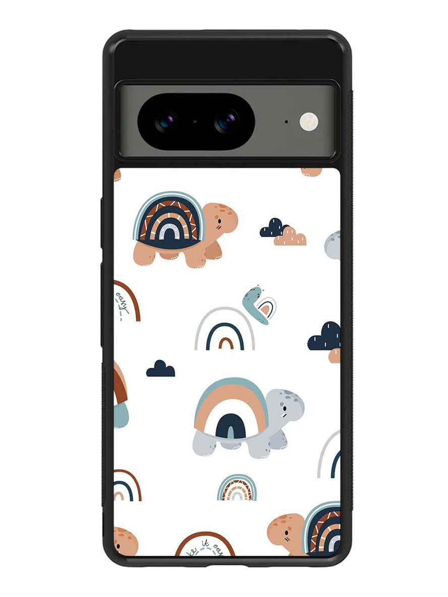 Turtle Rainbow Pattern Google Pixel 8A Case QC10242