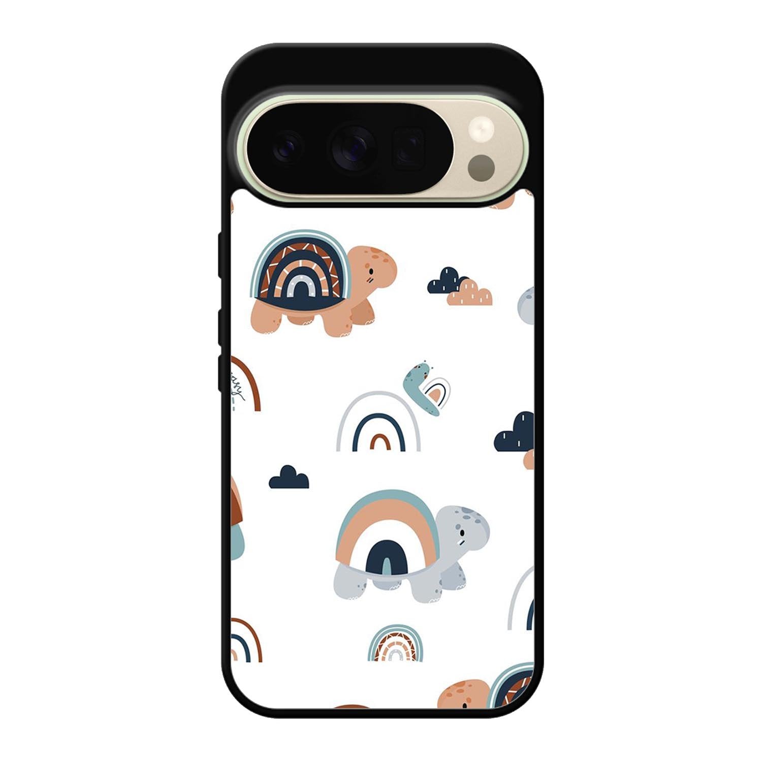 Turtle Rainbow Pattern Google Pixel 10 Pro Case OV10242