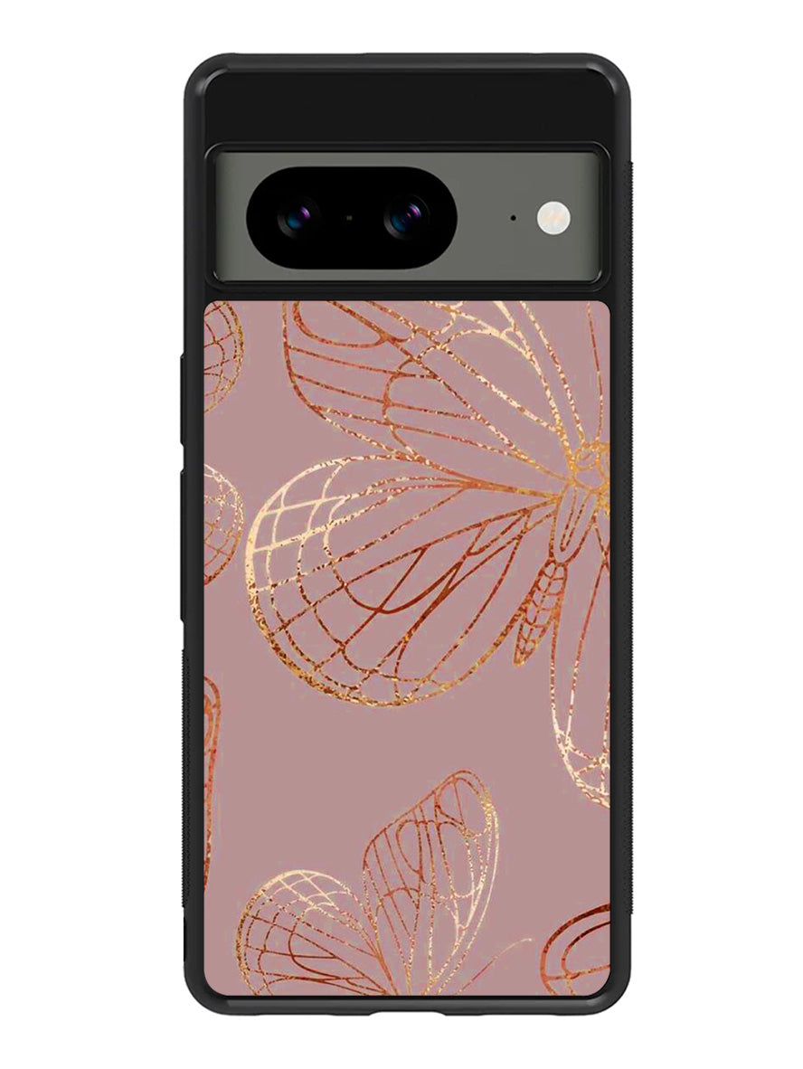 Butterfly Rose Gold Google Pixel 8 Case QC10341