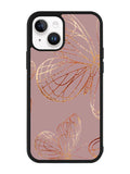 Butterfly Rose Gold iPhone 14 Plus Case QC10341