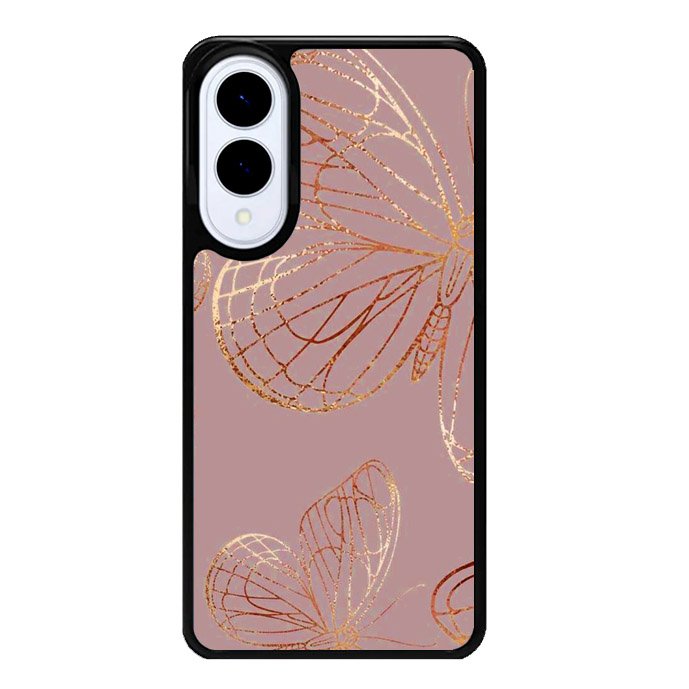 Butterfly Rose Gold Samsung Galaxy S25 Edge 5G Case OV10341