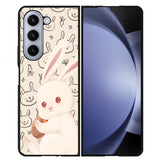 Cute Bunny Rabbit E2103 Samsung Galaxy Z Flip 5 , Z Flip 4 , Z Flip 3 , Z Fold 5 , Z Fold 4 , Z Fold 3 5G Case