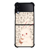 Cute Bunny Rabbit E2103 Samsung Galaxy Z Flip 5 , Z Flip 4 , Z Flip 3 , Z Fold 5 , Z Fold 4 , Z Fold 3 5G Case