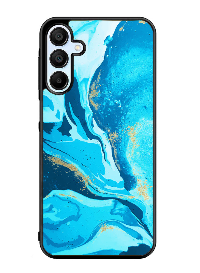 Marble Pattern Blue Samsung Galaxy A35 5G Case OV3394