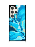 Marble Pattern Blue Samsung Galaxy S23 Ultra 5G Case QC3394
