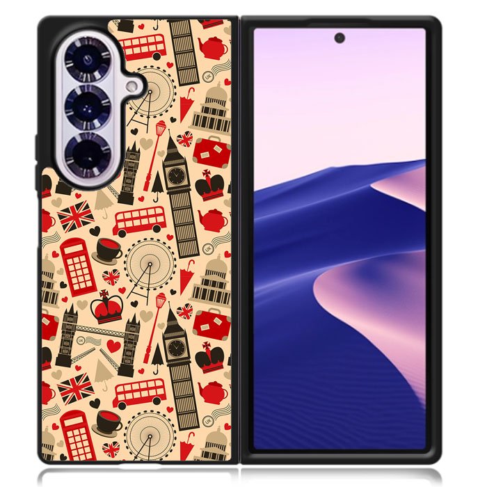 London City Pattern Samsung Galaxy Z Fold 7 Case OV6494