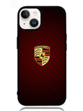 Porsche Logo Carbon Red iPhone 14 Plus Case