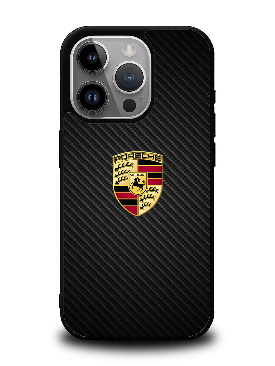 Porsche Logo Carbon iPhone 16 Pro Case