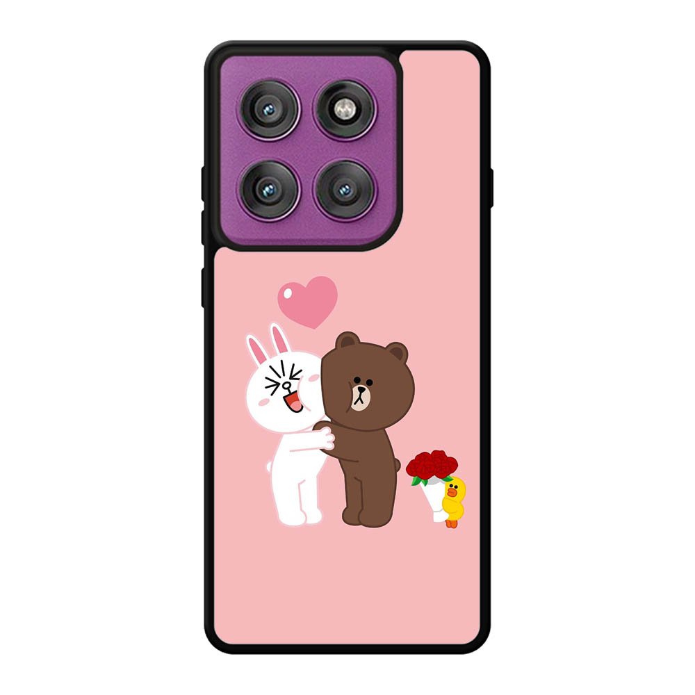 Line Brown Cony Motorola Moto Edge 60 Pro Case QC6481