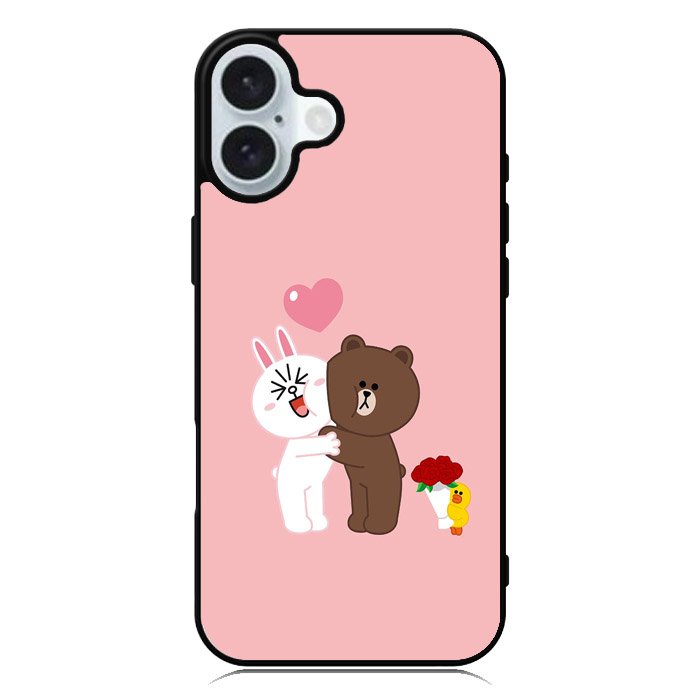 Line Brown Cony iPhone 16 Case QC6481