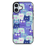 Cat Pattern iPhone 16 Case QC6246
