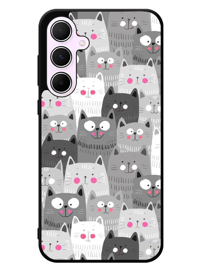 Cat Pattern Samsung Galaxy A55 5G Case
