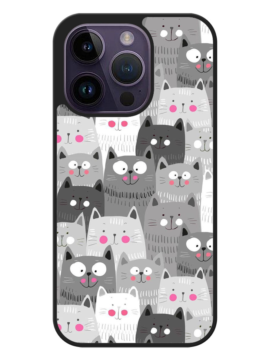 Cat Pattern iPhone 14 Pro Case