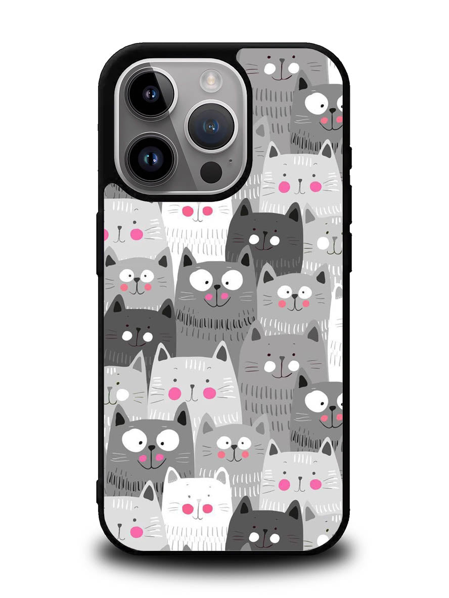 Cat Pattern iPhone 15 Pro Case
