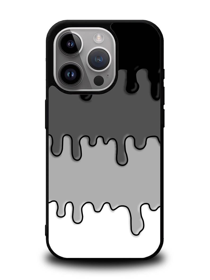 Ink Black White iPhone 15 Pro Max Case OV6778