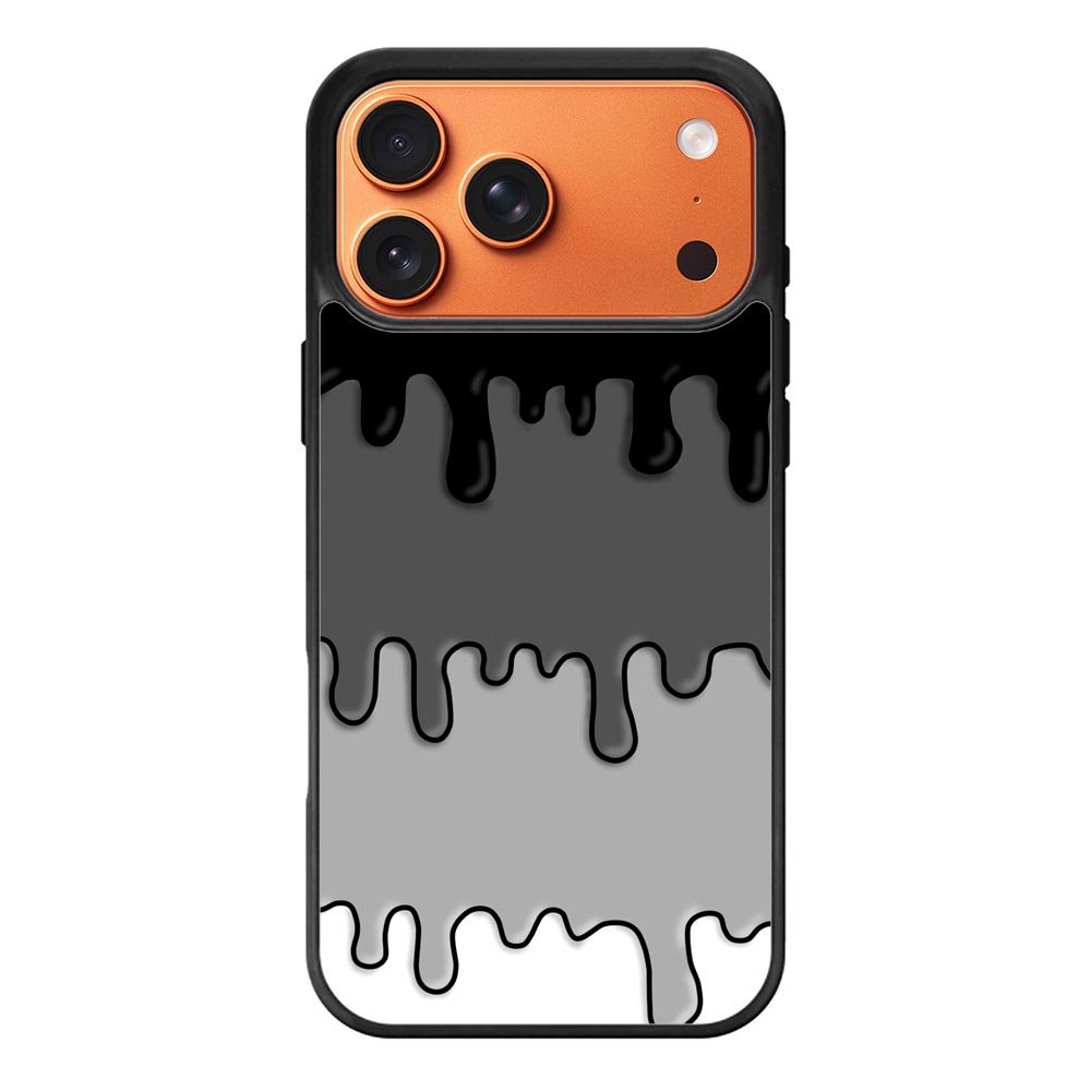 Ink Black White iPhone 17 Pro Case OV6778