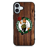 Boston Celtics Wood iPhone 16 Plus Case QC8513