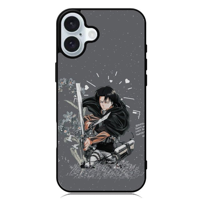 Levi Ackerman Attack On Titan iPhone 16 Plus Case QC8161