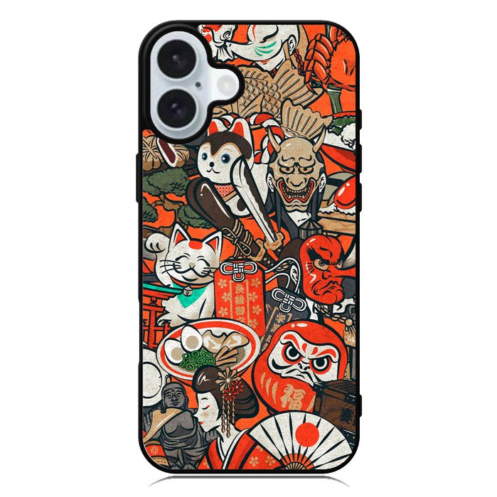 Japan Doodle iPhone 16 Plus Case QC10392