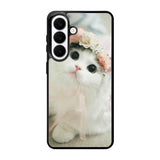 White Cat Samsung Galaxy S26 Case QC5735