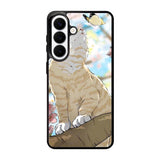 Cat and Butterfly Cartoon Samsung Galaxy S26 Case OV11191