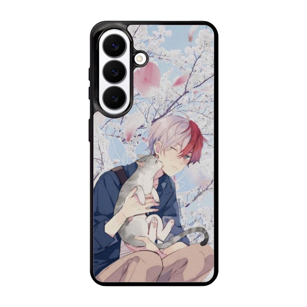 anime boy with cat Samsung Galaxy S26 Case OV0097