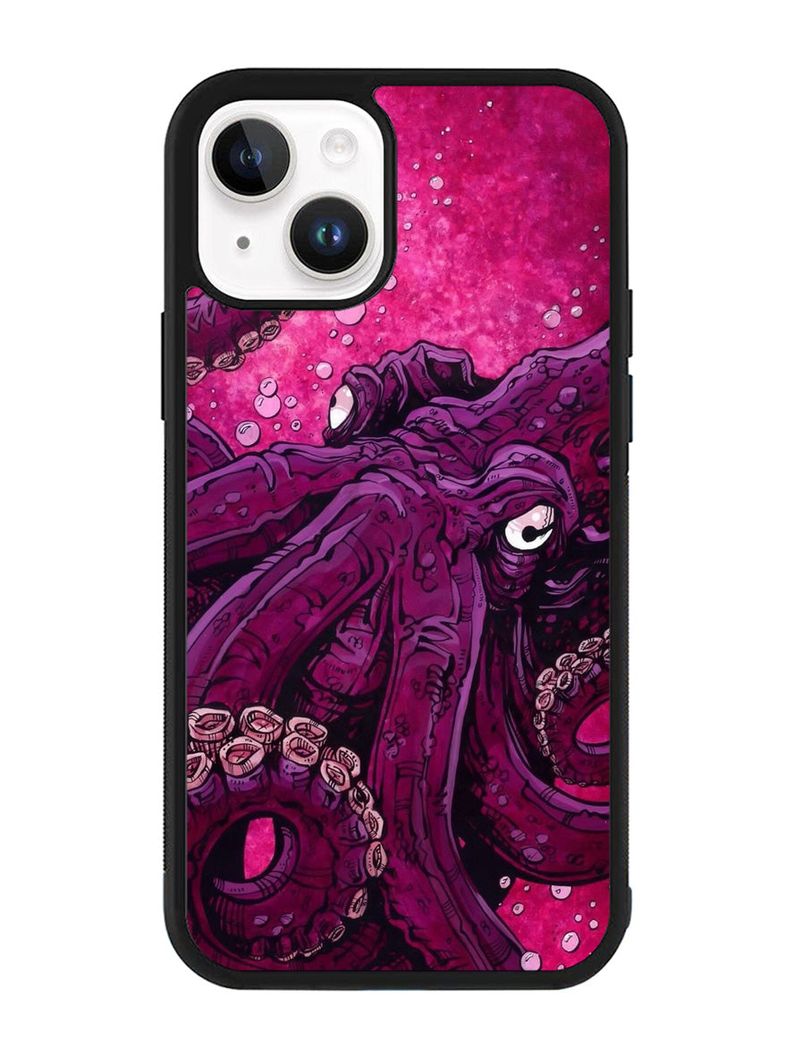 Purple Octopus iPhone 14 Plus Case QC0452