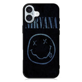 Nirvan Smiley Face iPhone 16 Plus Case QC0455