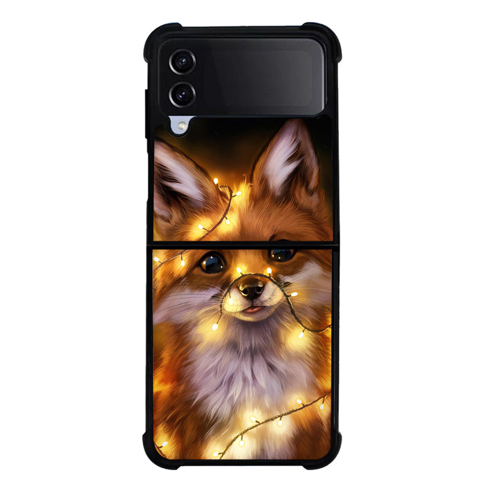 Cute Fox FLB0377 Samsung Galaxy Z Flip 5 , Z Flip 4 , Z Flip 3 , Z Fold 5 , Z Fold 4 , Z Fold 3 5G Case