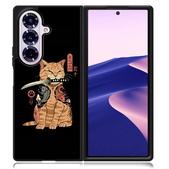 Samurai Cat Samsung Galaxy Z Fold 7 Case OV11022
