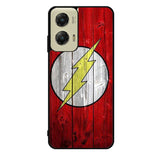 Flash SUperhero Logo on Wood Motorola Moto G Stylus 5G 2024 Case OV0690