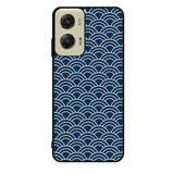 Japanese Gold Cloud Wave Indigo Pattern Motorola Moto G Stylus 5G 2024 Case OV5321
