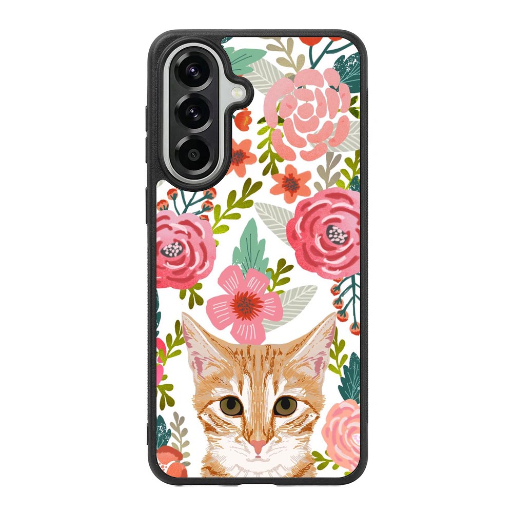 Cat flowers Samsung Galaxy A57 Case OV9775