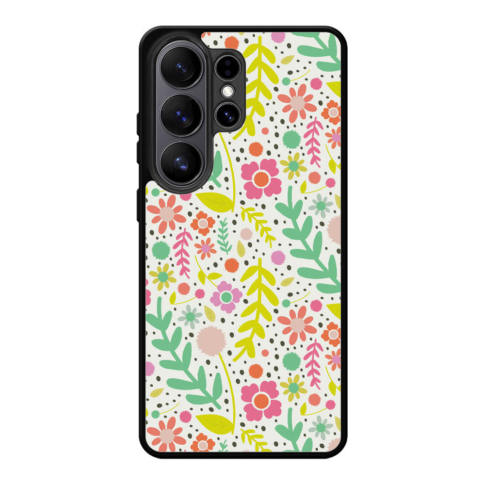 Floral pattern Samsung Galaxy S26 Ultra Case OV10568