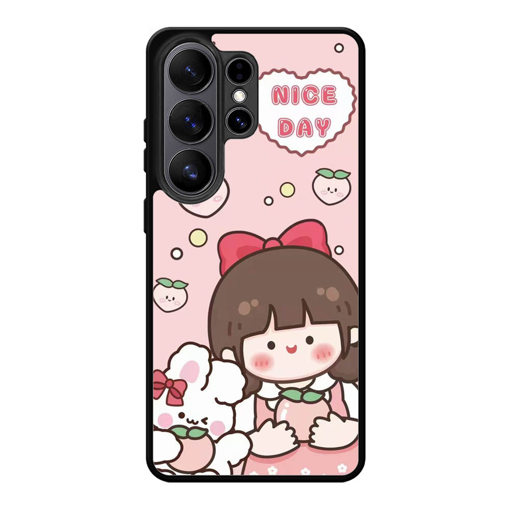 Peach Cute Nice Day Samsung Galaxy S26 Ultra Case OV11224