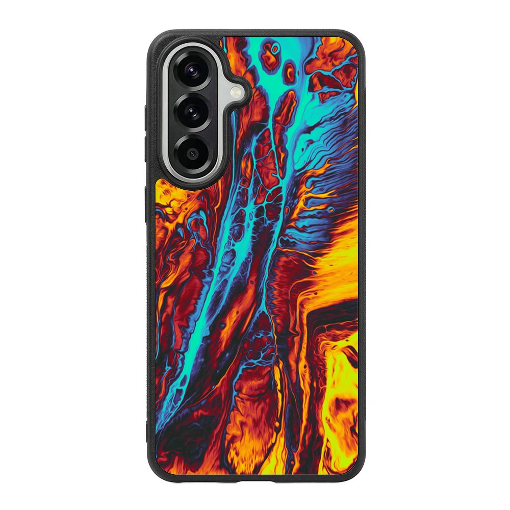 Orange And Blue Fluid Samsung Galaxy A57 Case OV9586
