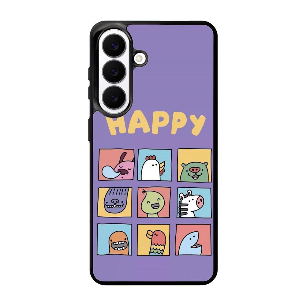 Kawaii Emoji Happy Samsung Galaxy S26 Case QC9061