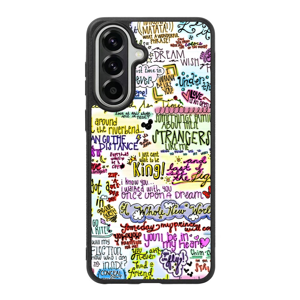 Disney Song Lyrics Samsung Galaxy A37 Case QC4702