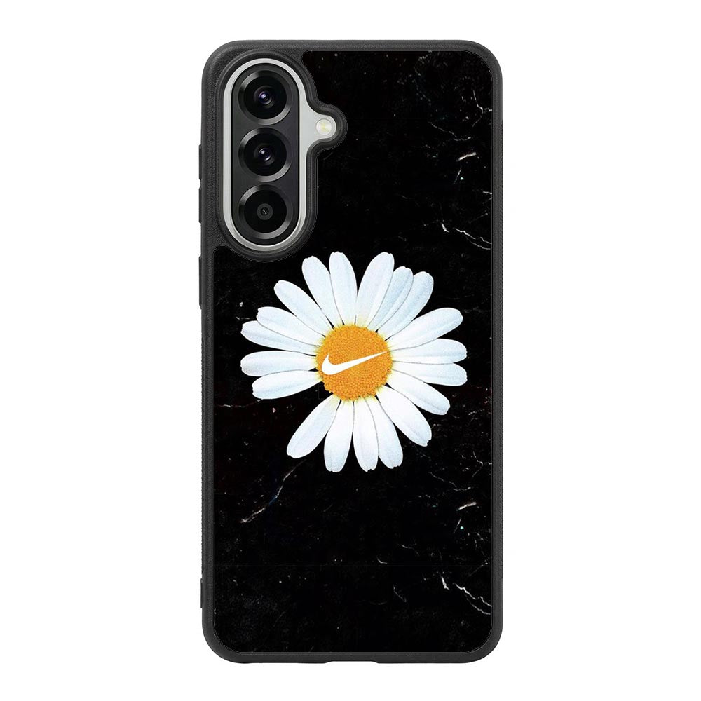 Black Marble Daisy Samsung Galaxy A37 Case OV10653