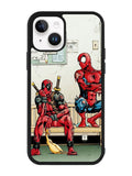 Funny Spiderman and Deadpool iPhone 15 Case OV4899
