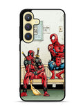 Funny Spiderman and Deadpool Samsung Galaxy S24 Plus 5G , Samsung Galaxy S24+ 5G Case