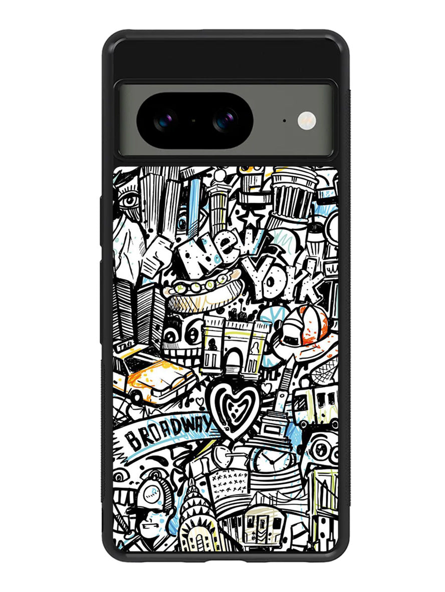 New York City Art Google Pixel 8A Case QC1875